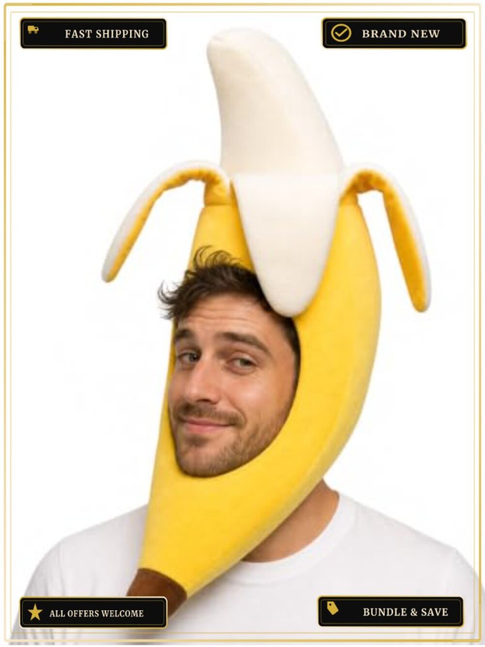 Funny Banana Hat Costume Polyester Adults Teens Party